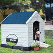 Dog – Kennel House Hundgrotta med förhöjt golv blått och vitt – Blå och vit