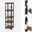 Lagerregale - Lagerschrank - Set von 2 - 5 Regalen - steuerpflichtig bis 400 kg - braunes Schwarz