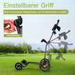 hjulig – golfvagn Vikbar i järn med justerbart TPR handtag Metall – 3 – Svart