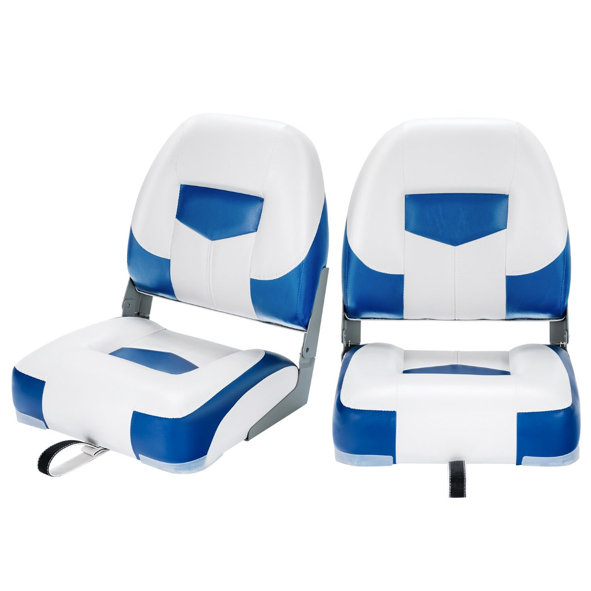 Båtstolset – med hopfällbar sits Blå + – 2 50 x 42 x 52 cm – Vit
