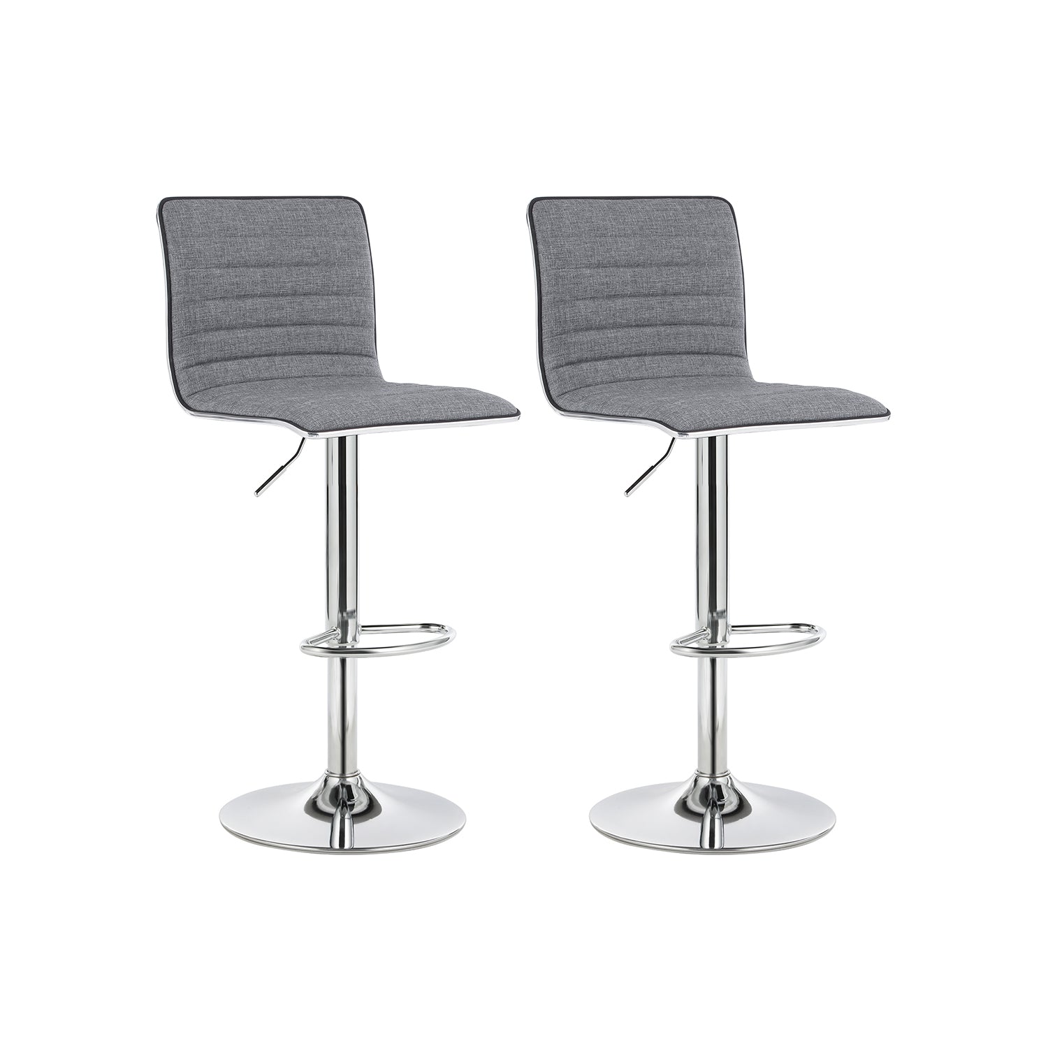 Barhocker - Hochstühle - 2 - mit Rückenlehne - Grau