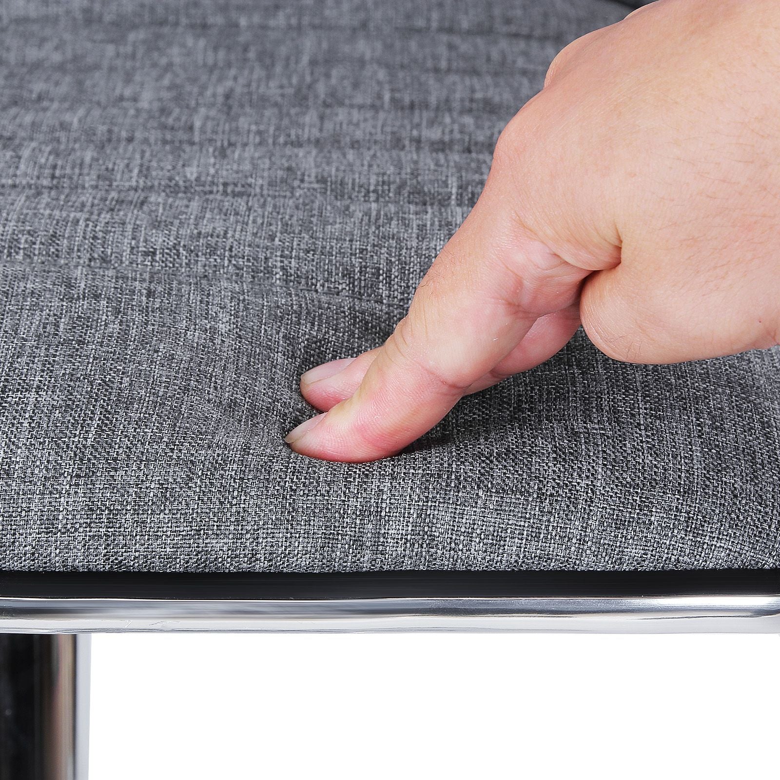 Barhocker - Hochstühle - 2 - mit Rückenlehne - Grau