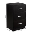 Set – med sängbord lådor kontorsskåp – 2 3 37 x 34 x 66,5 cm – Svart