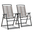 Set – med trädgårdsstolar Fällbara armstöd – 2 51 x 61,5 x 92 cm – Grå