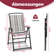 Set – med trädgårdsstolar Fällbara armstöd – 2 51 x 61,5 x 92 cm – Grå