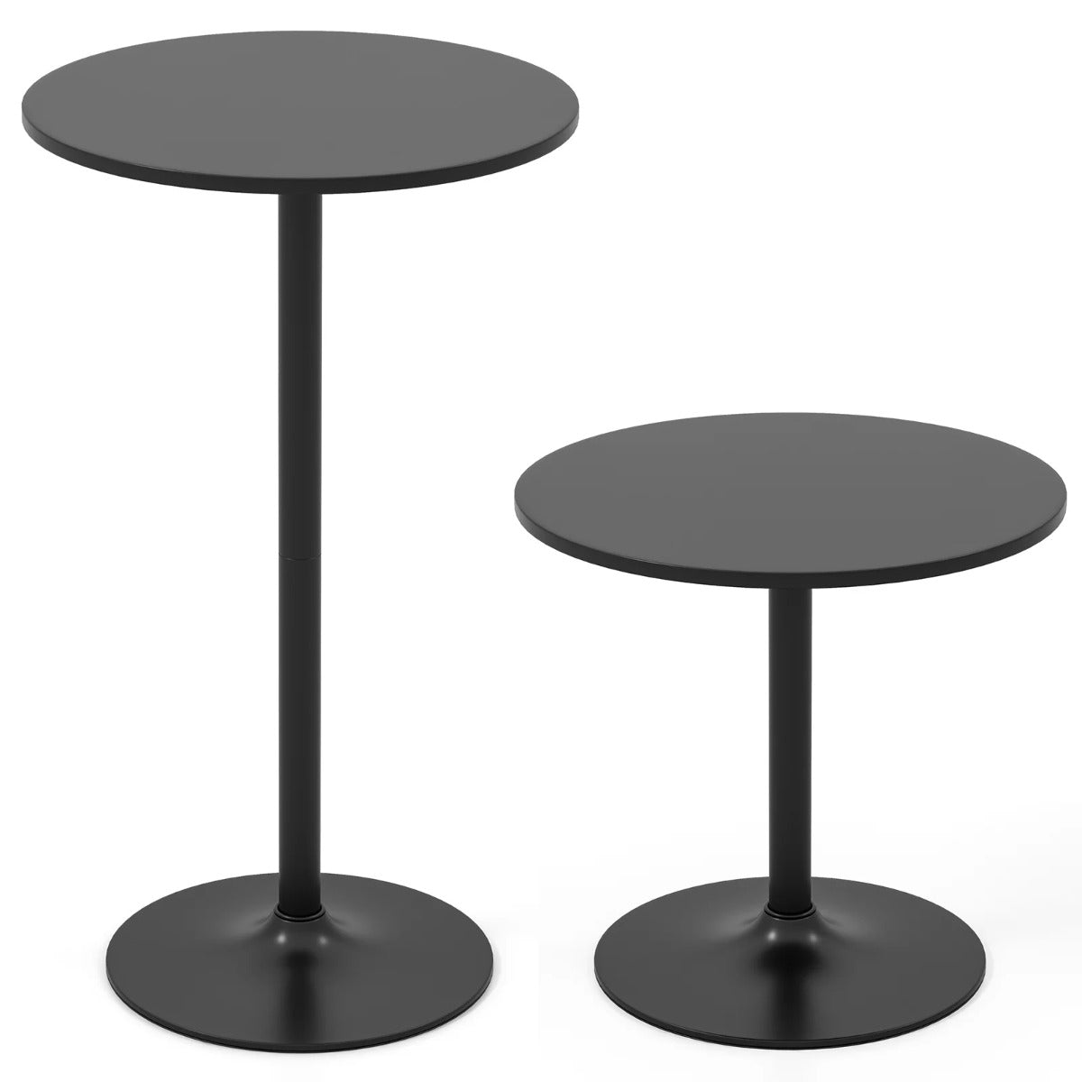 pack – ståbord i barbord och matbord Höj sänkbart bistrobord – 2 Ø 60 cm 2 1 – Svart
