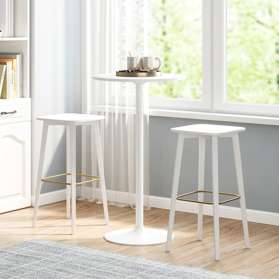 pack – ståbord i barbord och matbord Höj sänkbart bistrobord Vitt – 2 Ø 60 cm 2 1 – Vit