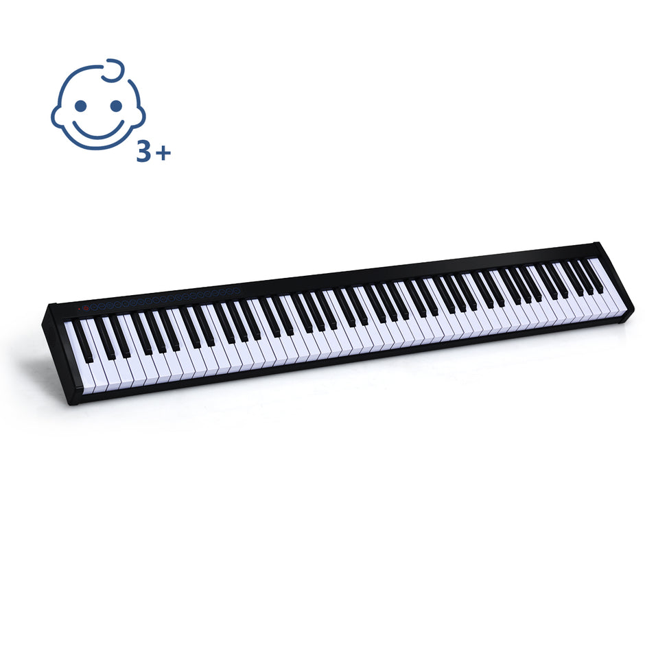 Digitalt – pianotangentbord tangenter Bärbart elektroniskt musikinstrument Barnpiano – 88 – Svart