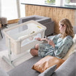 Bärbar – i babyvagga med nivå justerbar höjd och andningsbart meshbeige – 3 1 5 – Beige