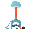 i – lekplats med höjdjusterbar basketbåge och fotbollsmål golfgrönt – 3 1 – Grön