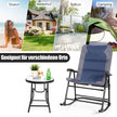 delade – hopfällbara bistroset utomhusgungstolar med bord + – 3 – Blå