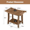 Duschbänk – Vattentät Duschpall med Böj Sits – 60,5 x 34 x 48 cm – Brun