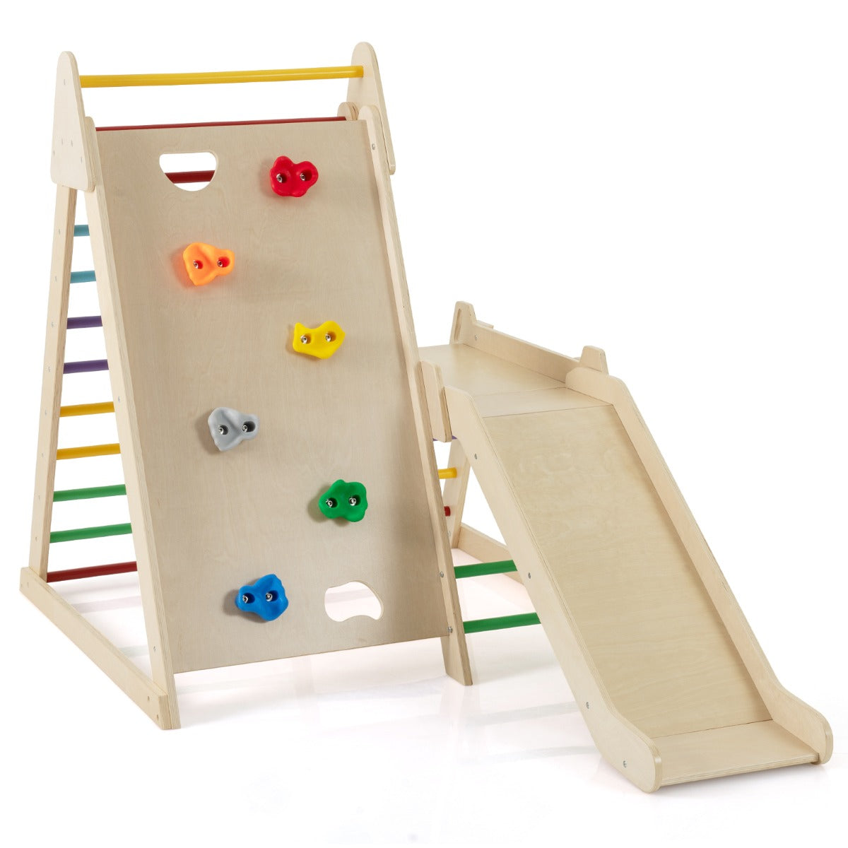 I – Kletterleiter och Klettervägg Rutsche Inomhus Klettergerüst För Klettern Färgfull – 3 1 – Färgglad