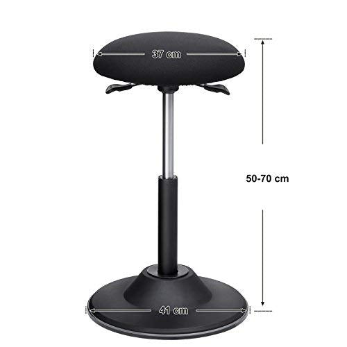 Arbeitshocker - ergonomisch - 360 ° Rotatable - Schwarz
