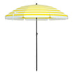 Strandparasol - Ø 160 cm - faltbar - Streifen Orange / Weiß