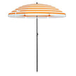 Strandparasol - Ø 160 cm - faltbar - Streifen Orange / Weiß