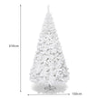 Julgran – Konstgjord med metallstativ – 150-240 cm 210 cm – Vit