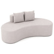 Sofa – med Kudd och Låg Ryggstöd Sängsoffa Sitssoffa – 2 199 cm – Grå