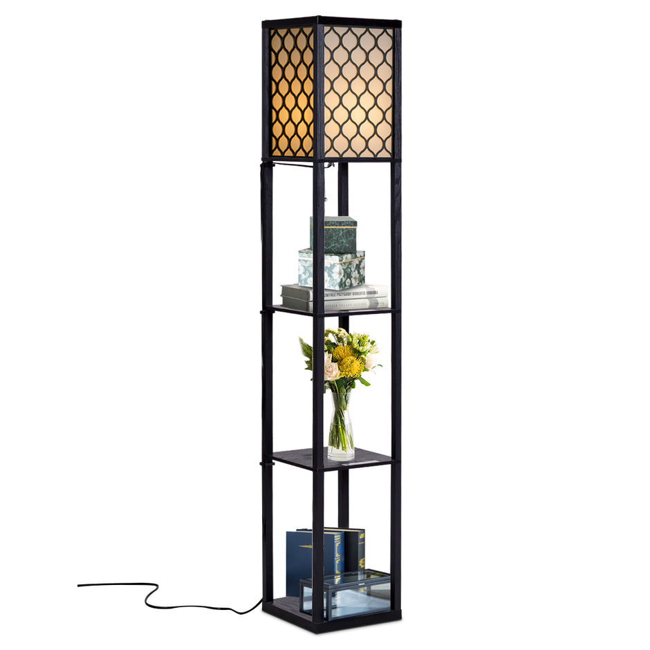 Golvlampa – Hylla Modern interiörbelysning med nivå – 3 160 x 26 x 26 cm – Svart