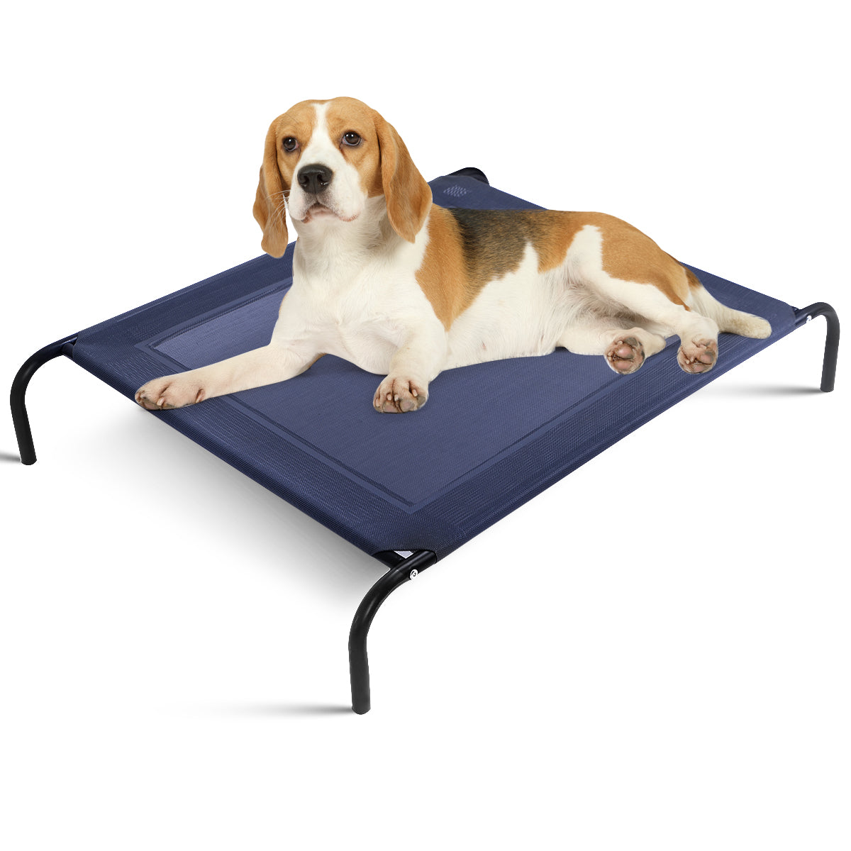Hundsäng – Trädgård Hundstol Utomhushundsoffa Metall – 110 x 80 x 18 cm – Grå