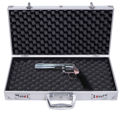 Vapenväska – gevärsväska pistolväska aluminiumväska – 47 x 25 cm – Silver