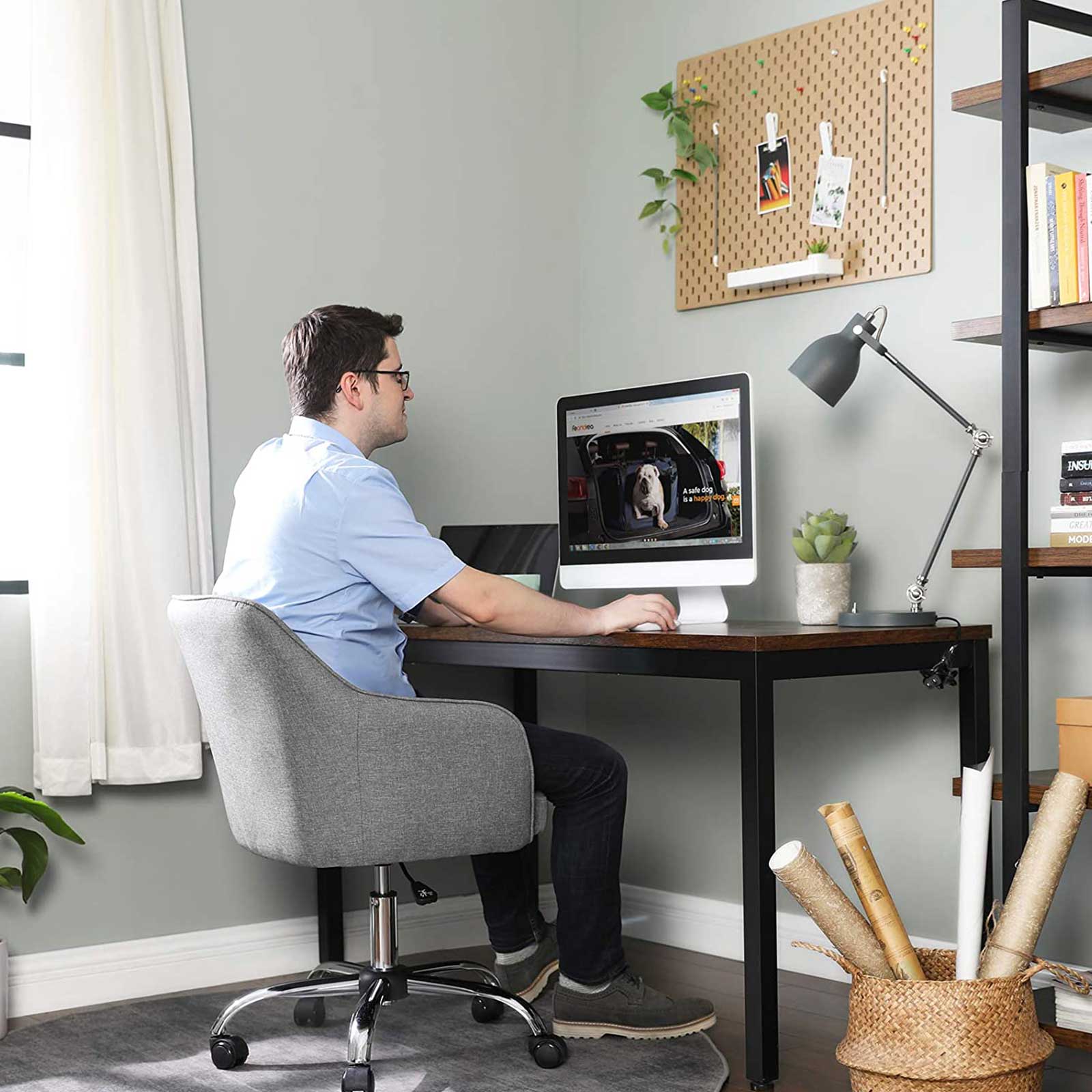 Office Stuhl - Computerstuhl - in Höhe verstellbar - Grau