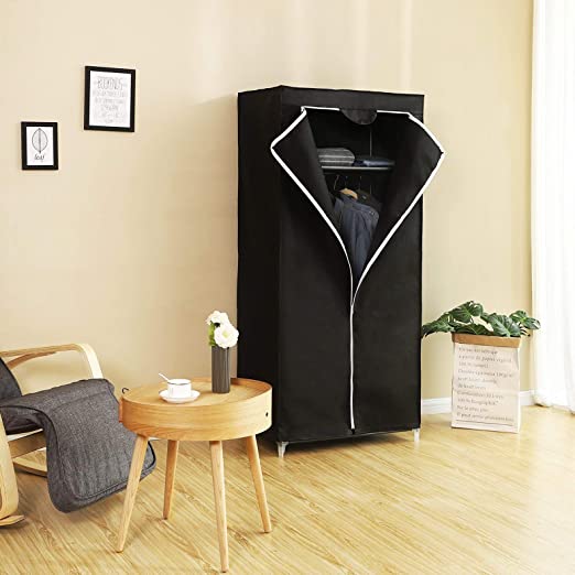 Garderobe - Ordner Garderobe - 160 x 75 x 45 cm - schwarz