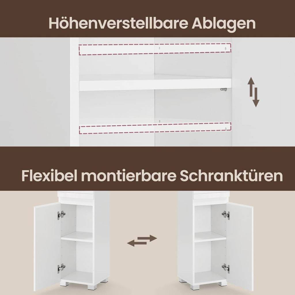 Badezimmermöbel - mit einer Schublade, kompakt und modern