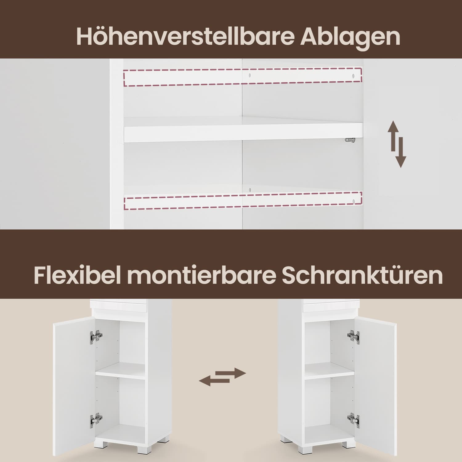 Badezimmermöbel - mit einer Schublade, kompakt und modern
