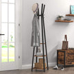 Coat Rack - mit 3 Regalen - Gaderobe Standard - Industrielles Design - Brown Black