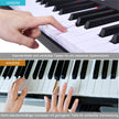 tangenters – digitalpianotangentbord Elektronisk pianoklaviaturväska – 88 – Svart och vit