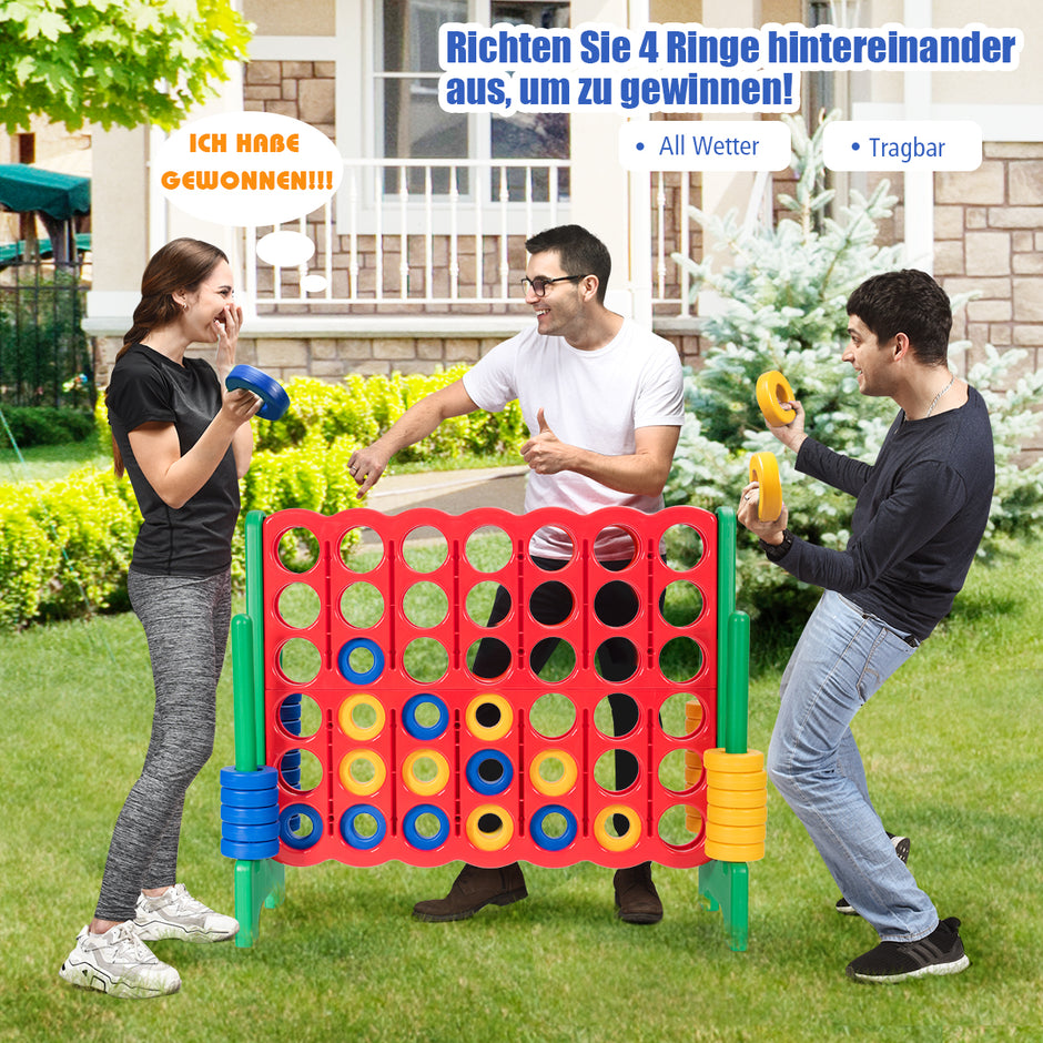 Connect – Four Game Wins Board Sets fyra i rad spel med Jumbo ringar röda och gröna – 4 42 – Röd och grön