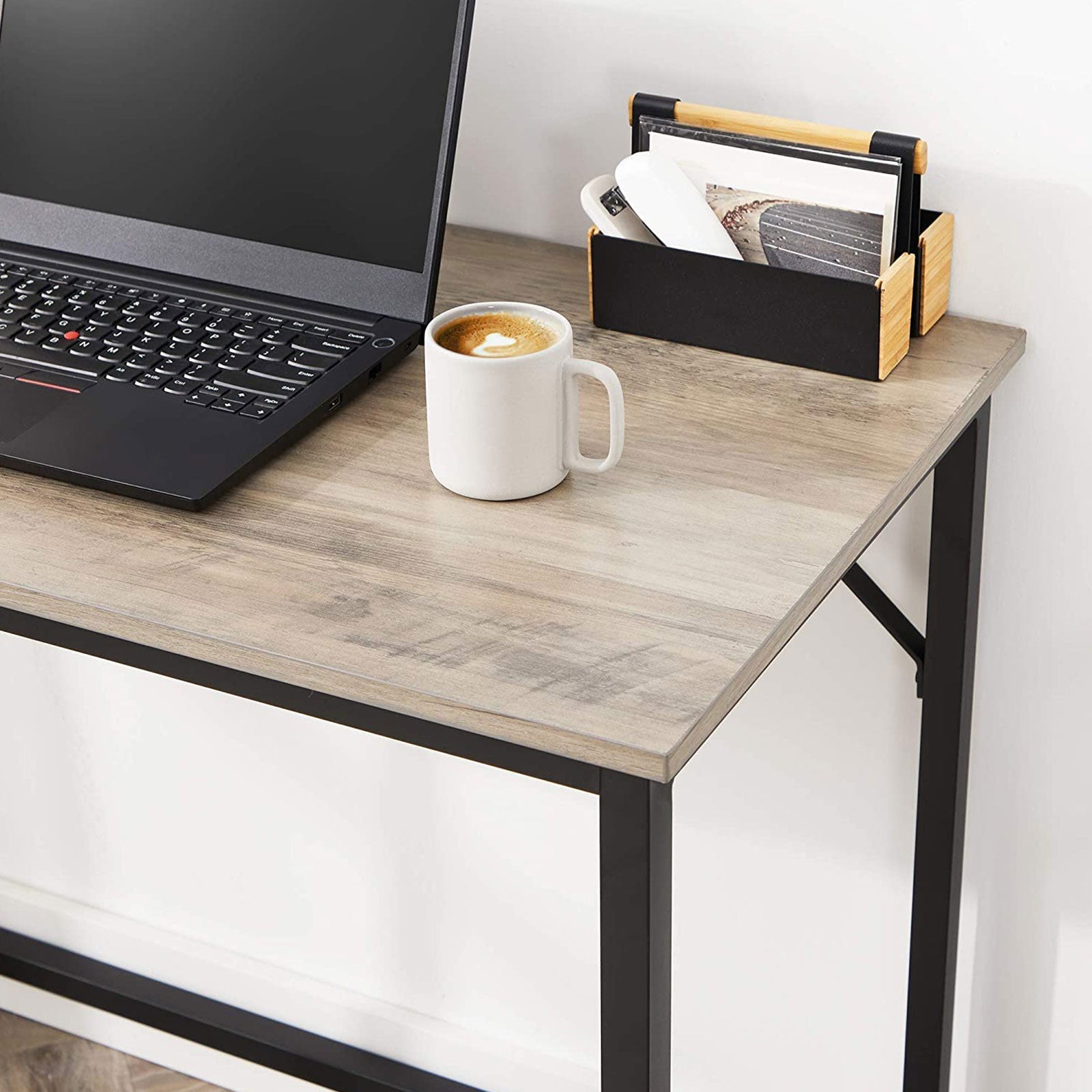 Schreibtisch - SMAL Office - Computertisch - 100 x 50 x 75 cm - Grau/Schwarz