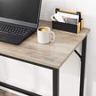 Schreibtisch - SMAL Office - Computertisch - 100 x 50 x 75 cm - Grau/Schwarz
