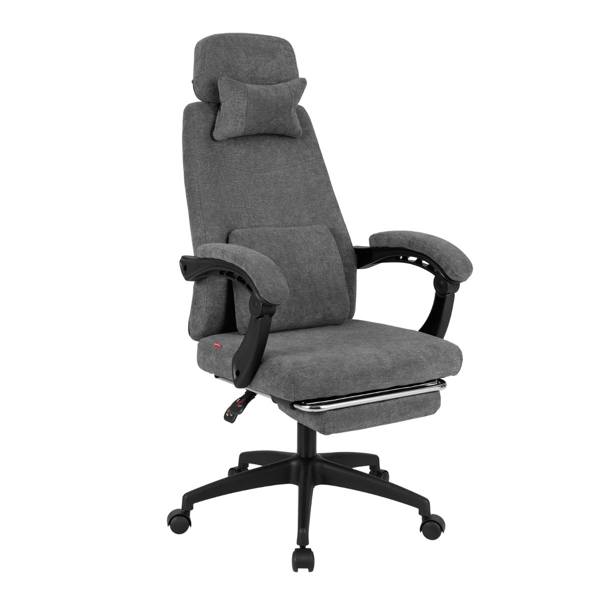 Ergonomisk – Kontorsstol med Uttagbar Fotstöd och Justerbar Ryggstöd – Grå
