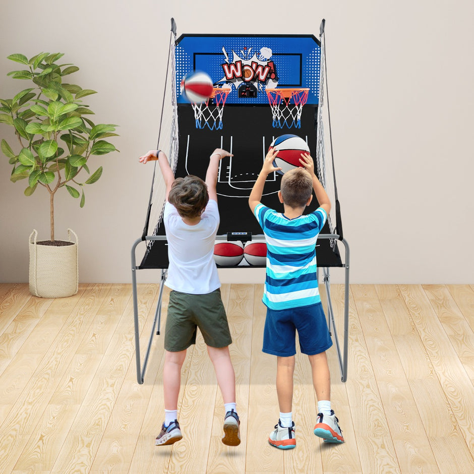 i – Basketautomat Fällbar Elektrisk Basketställning Skjutmaskin – 8 1 – Blå