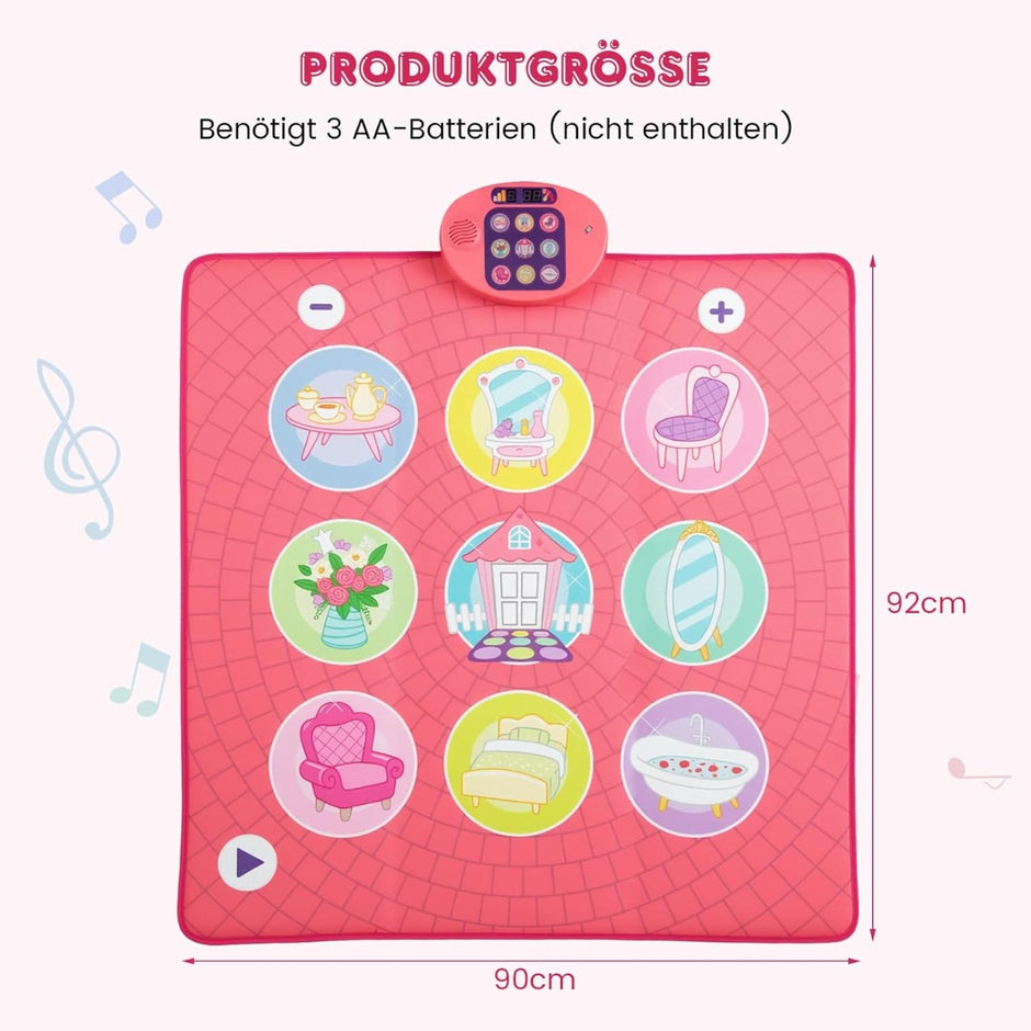Barn – dansmatta med lägen och pianoljud demo leksak – 5 9 9 – Rosa
