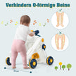 i – barnrullator med lampor och musik babyrullator åkande bilspelbräda – 3 1 – Blå och vit