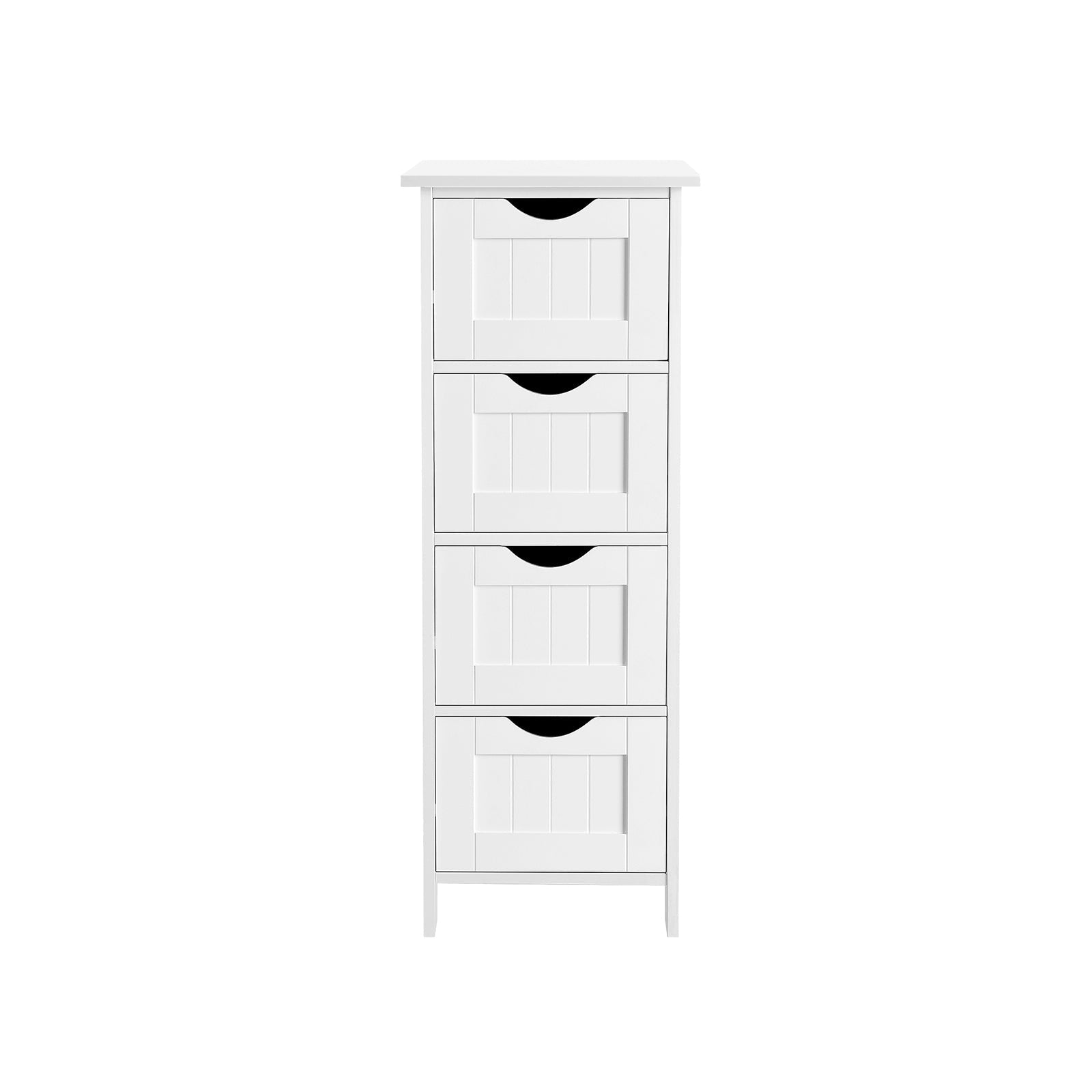 Badezimmerschrank - schmal - 4 Schubladen - 30 x 30 x 82 cm - Weiß