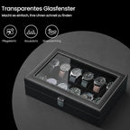 Beobachtungsschachtel - mit 12 Fächern und Glasdeckel, Luxus -Aufbewahrungsbox