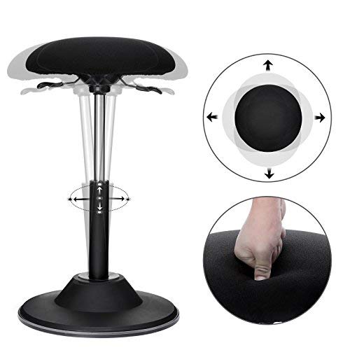 Arbeitshocker - ergonomisch - 360 ° Rotatable - Schwarz