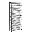 Schuhregal - 2 - Stapelbar - 12 Level - Metallrahmen - Schwarz