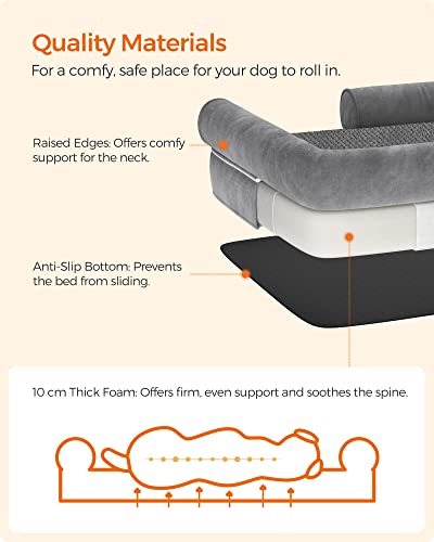 Hundebett - Dogsofa - 120 x 85 x 25 cm - abnehmbare und waschbare Abdeckung - Grau
