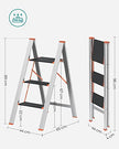 Leiter - 3 Schritte - faltbar - Silber