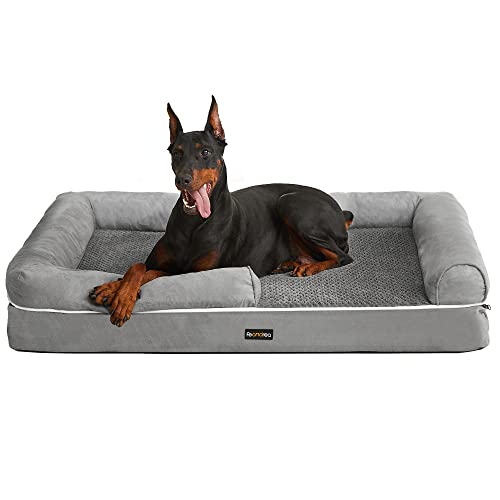 Hundebett - Dogsofa - 120 x 85 x 25 cm - abnehmbare und waschbare Abdeckung - Grau