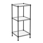 Badezimmerregal - Schrank - Metallregal - 3 Level - 30 x 30 x 73 cm - Schwarz