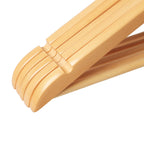 Holzkleiderbügel - Set von 50 - Massivholz - natürliche Farbe