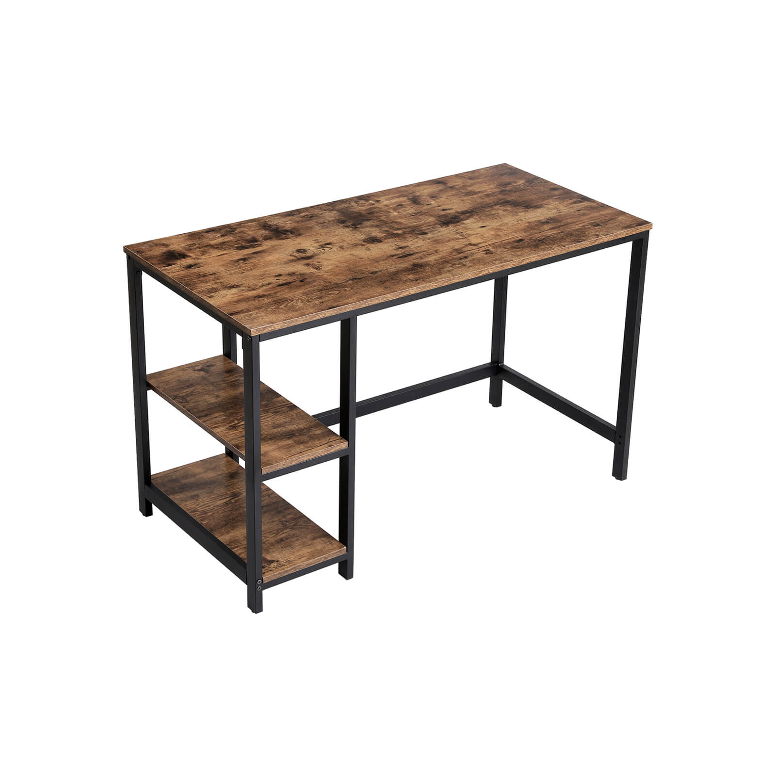 Schreibtisch - PC -Tisch mit 2 Regalen - links oder rechts montierbar - 120 x 60 x 75 cm