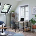 Schreibtisch - PC -Tisch mit 2 Regalen - links oder rechts montierbar - 120 x 60 x 75 cm