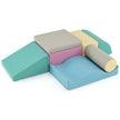 TLG. – Skumbyggstenar för lek och klättring, stora skumstenar, mjuka – 7 . – Blå
